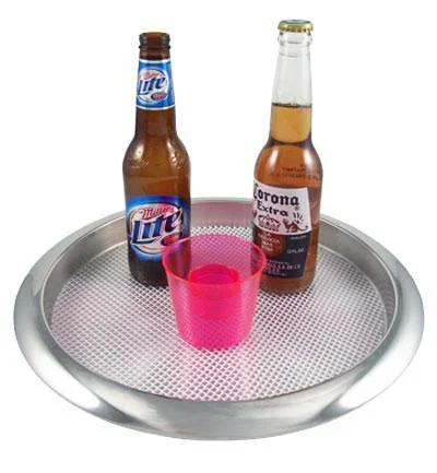 Stainless Steel Serving Tray – 12 ” Diameter w/ 1″ Rim (Lip)