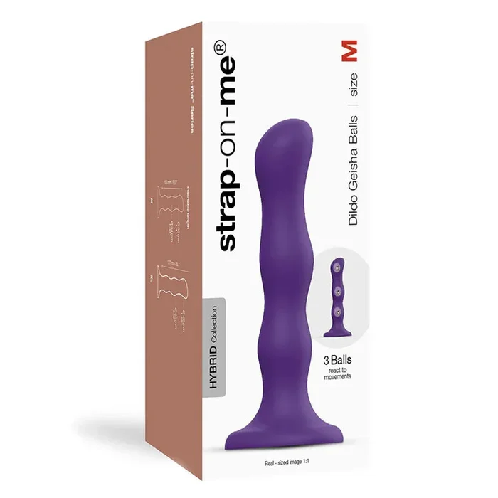 Strap-On-Me Geisha Ball Dildo Medium – Purple