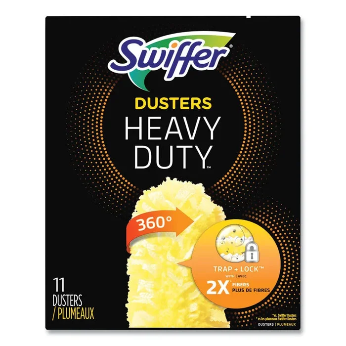 Swiffer® Heavy Duty Dusters Refill, Dust Lock Fiber, 2″ x 6″, Yellow, 33/Carton (PGC99035) Case of 33