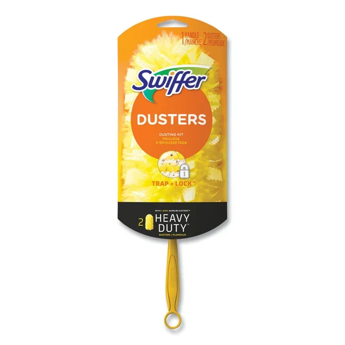 Swiffer® Heavy Duty Dusters Starter Kit, 6″ Handle with Two Disposable Dusters, 4 Kits/Carton (PGC08109) Case of 4