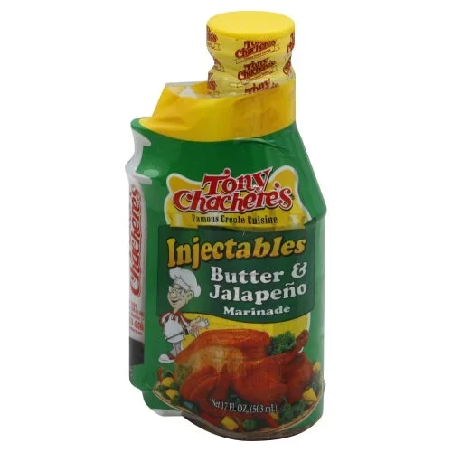 Tony Chachere’s, Butter And Jalapeno With Injector, 17 Oz(Case Of 6)