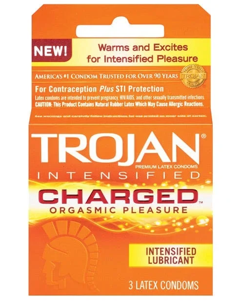 Trojan Intensified Charged Condoms – Box Of 3