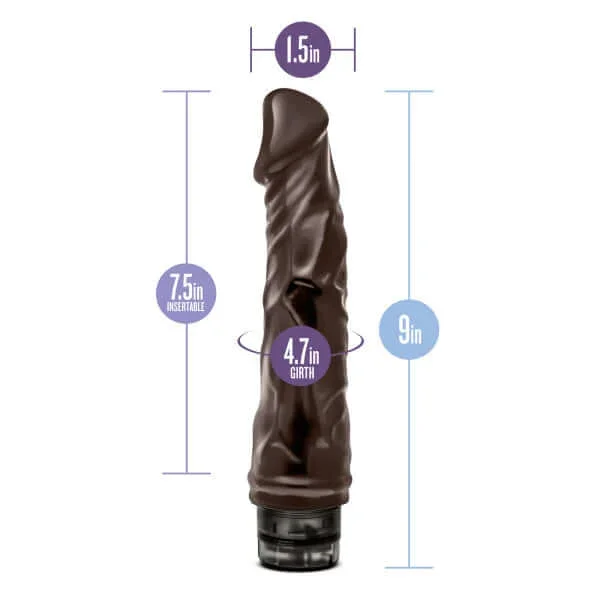Upgrade Your Pleasure with the Dr. Skin Vibe 8.75 inches Chocolate Brown Realistic Vibrator | Powerful and Realistic