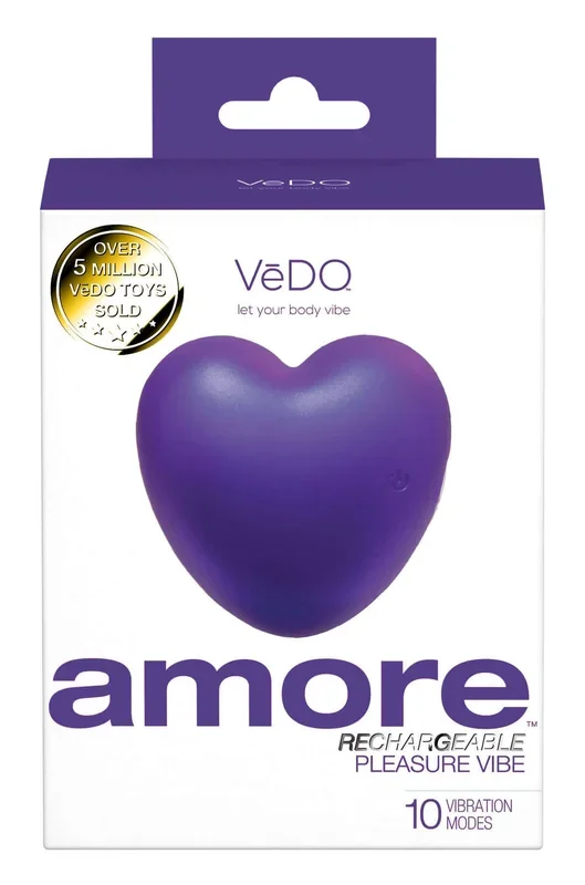 Vedo Amore Rechargeable Pleasure Vibrator Purple – 10 Powerful Modes of Bliss
