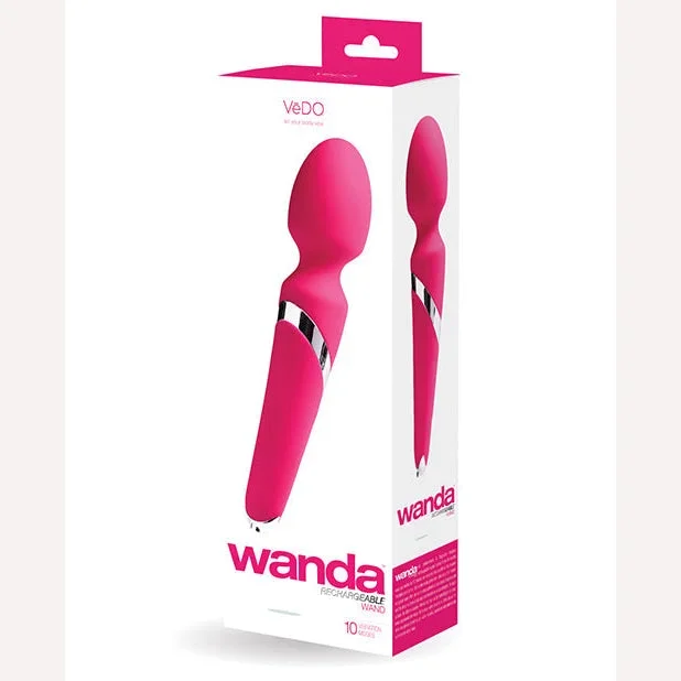 Vedo Wanda Rechargeable Wand Vibe Foxy Pink