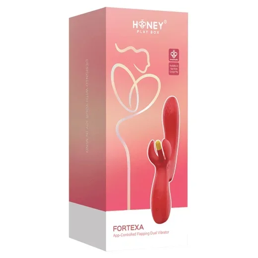 Vibrador doble con aleteo habilitado con aplicación Honey Play Box Fortexa