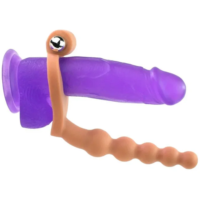 Vibrating Cock Ring – Features Beaded Probe for Dual Stimulation!