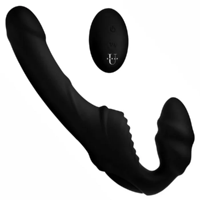 Vibrating Silicone Strapless Strap On – With Wireless Remote!