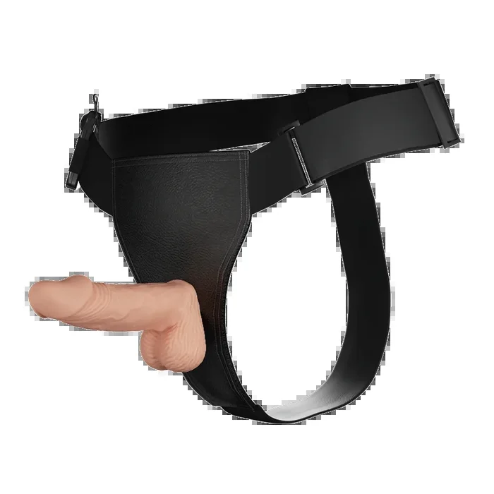 Wearable Vac-U-Lock Vibrating Strap On Dildo