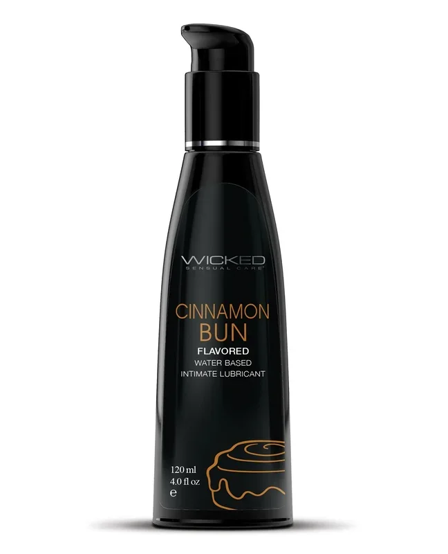 Wicked Sensual Care Aqua Waterbased Lubricant – 4 oz Cinnamon Bun