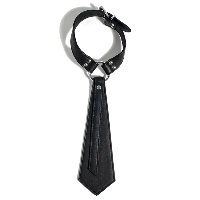 Zorba Leather Collar With Necktie