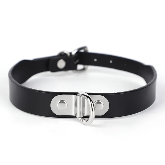 ZYL Genuine Leather Bolted D-Ring Collar